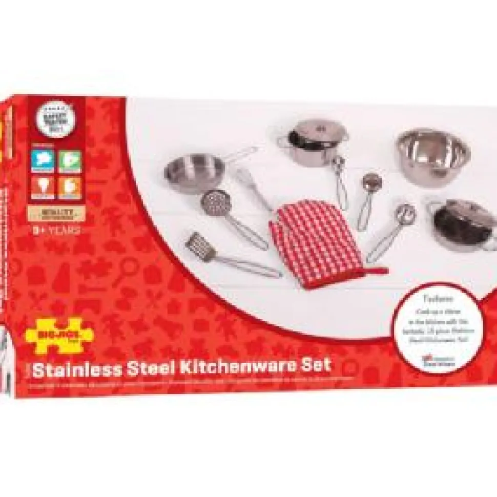 Bigjigs Stainless Steel Kitchenware Set