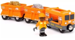 BRIO World Gold Cargo Train with carriages, Gold and Silver 36049