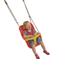 KBT Baby Seat Luxe Red and Yellow with Poly Prop Ropes