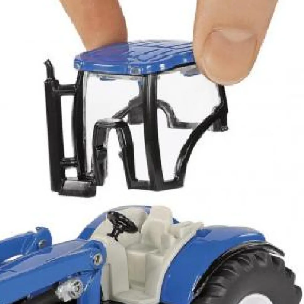 Siku New Holland Tractor with Front Loader and Strautmann Fodder Mixer 1 : 50 Scale